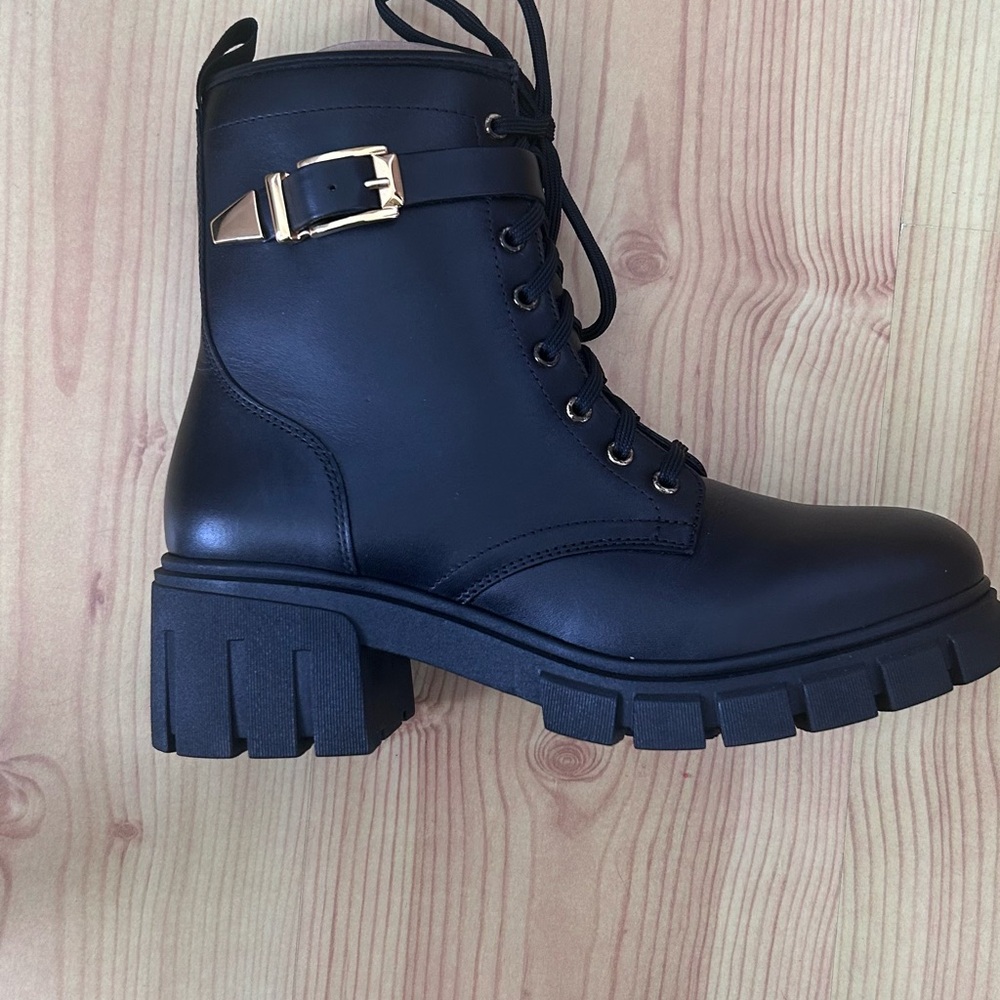 Black Leather Ankle Boots